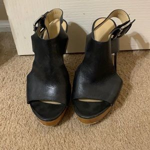 Size 7 Black Michael Kors wedges